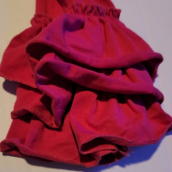 Size 6 Girl's PINK triple-ruffle icing leggings - Picture 3 of 3